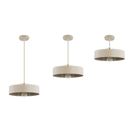 Brilagi - Luster na sajli SPRING 1xE27/60W/230V prečnika 30 cm bež/zlatna