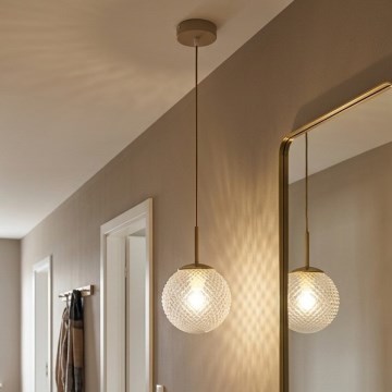 Brilagi - Luster na sajli STELLA 1xE27/60W/230V prečnik 15 cm bež/zlatna