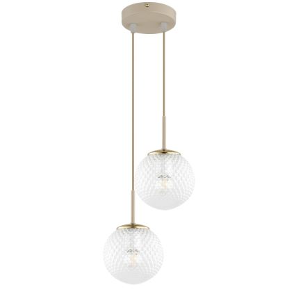 Brilagi - luster na sajli STELLA 2xE27/60W/230V bež/zlatan