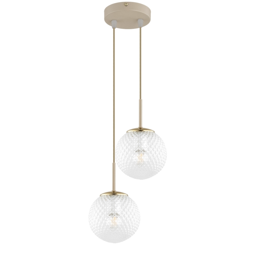 Brilagi - luster na sajli STELLA 2xE27/60W/230V bež/zlatan