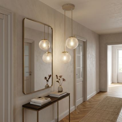 Brilagi - luster na sajli STELLA 2xE27/60W/230V bež/zlatan