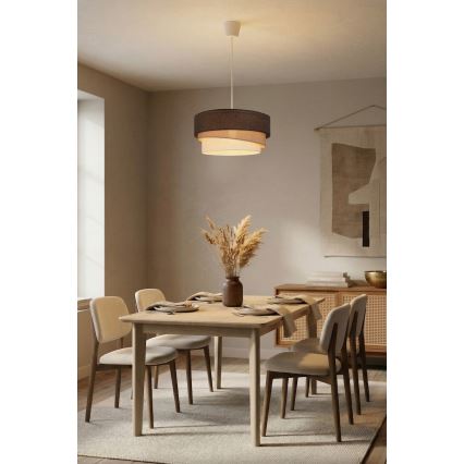 Brilagi - Luster na sajli TRIO 1xE27/60W/230V prečnik 40 cm braon/bež/bela