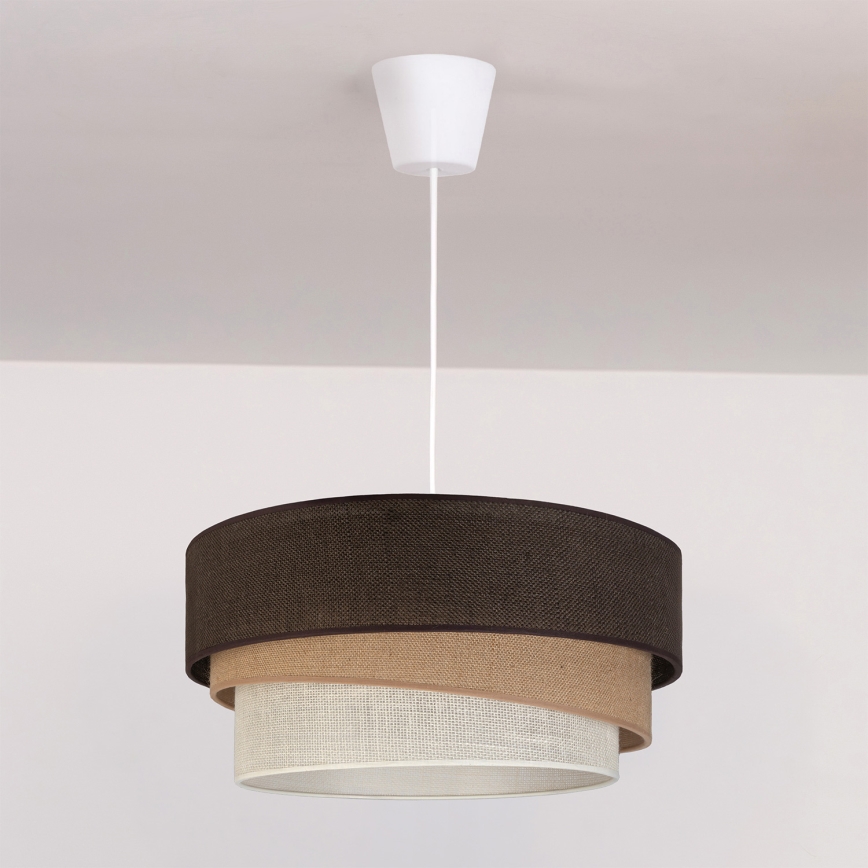 Brilagi - Luster na sajli TRIO 1xE27/60W/230V prečnik 40 cm braon/bež/bela