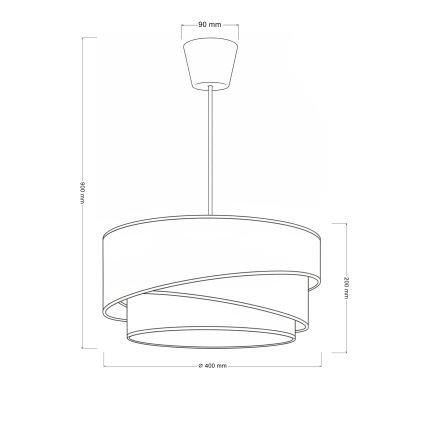 Brilagi - Luster na sajli TRIO 1xE27/60W/230V prečnik 40 cm braon/bež/bela
