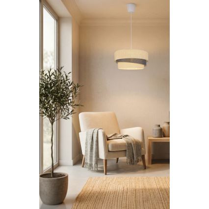Brilagi - Luster na sajli TRIO 1xE27/60W/230V Ø 40 cm krem/siva