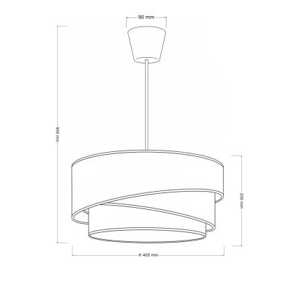 Brilagi - Luster na sajli TRIO 1xE27/60W/230V Ø 40 cm krem/siva