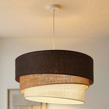 Brilagi - Luster na sajli TRIO 3xE27/60W/230V, prečnik 60 cm, braon/bež/bela