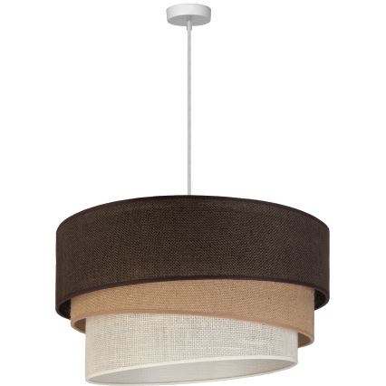 Brilagi - Luster na sajli TRIO 3xE27/60W/230V, prečnik 60 cm, braon/bež/bela