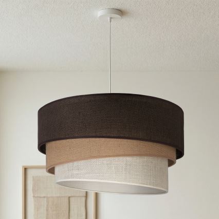Brilagi - Luster na sajli TRIO 3xE27/60W/230V, prečnik 60 cm, braon/bež/bela