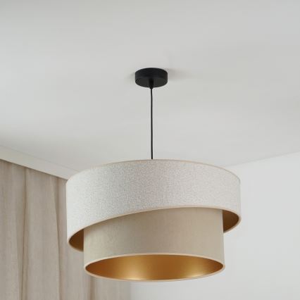 Brilagi - Luster na sajli VEGAS SHINE 1xE27/15W/230V Ø 50 cm krem/bež