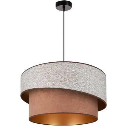Brilagi - Luster na sajli VEGAS SHINE 1xE27/15W/230V Ø 50 cm siva/smeđa