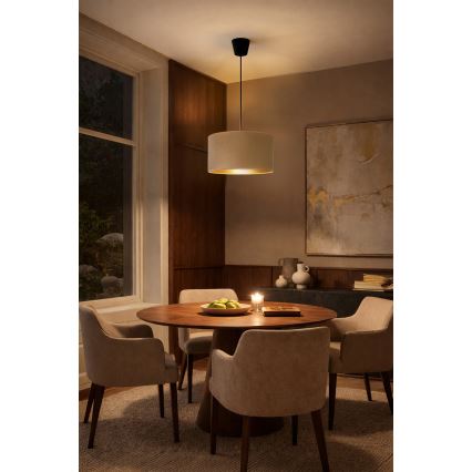 Brilagi - Luster na sajli VELVET 1xE27/60W/230V prečnik 40 cm bež/zlatna