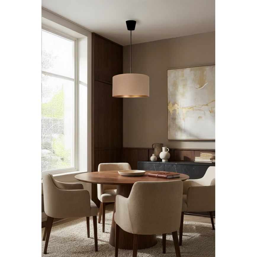 Brilagi - Luster na sajli VELVET 1xE27/60W/230V prečnik 40 cm bež/zlatna
