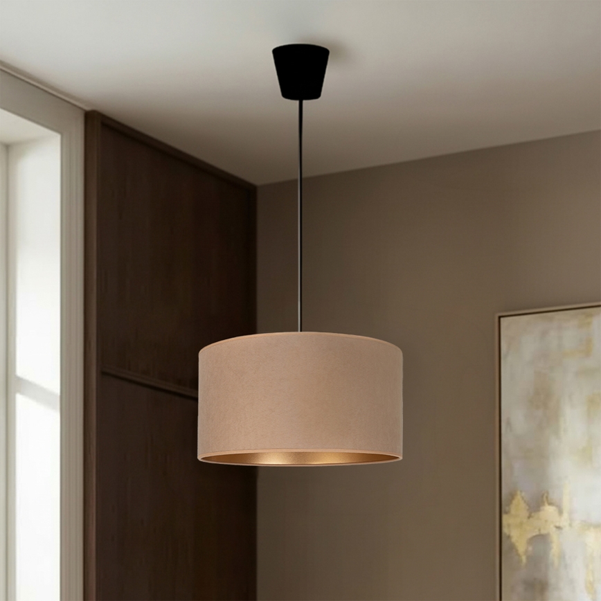 Brilagi - Luster na sajli VELVET 1xE27/60W/230V prečnik 40 cm bež/zlatna