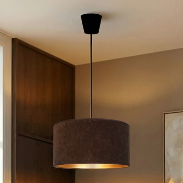 Brilagi - Luster na sajli VELVET 1xE27/60W/230V prečnik 40 cm braon/zlatna