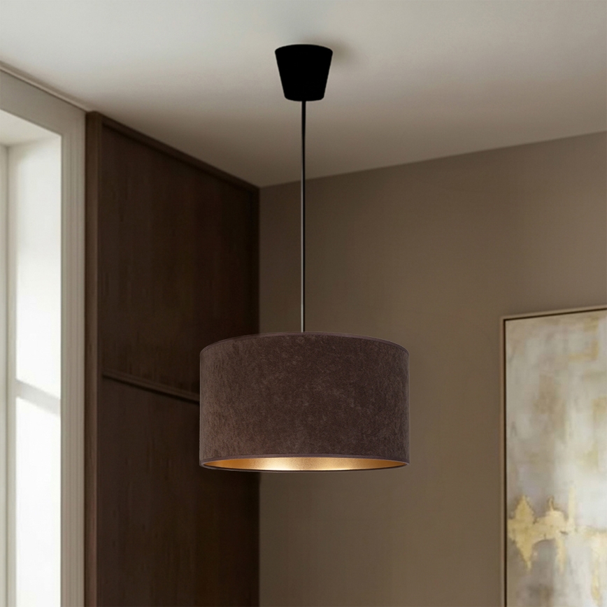 Brilagi - Luster na sajli VELVET 1xE27/60W/230V prečnik 40 cm braon/zlatna