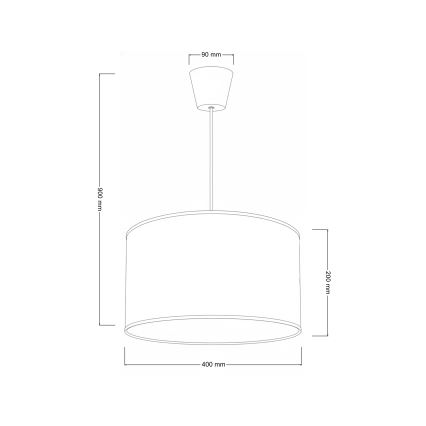 Brilagi - Luster na sajli VELVET 1xE27/60W/230V prečnik 40 cm braon/zlatna