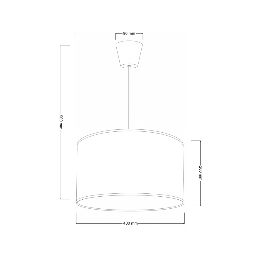 Brilagi - Luster na sajli VELVET 1xE27/60W/230V Ø 40 cm crna/zlatna