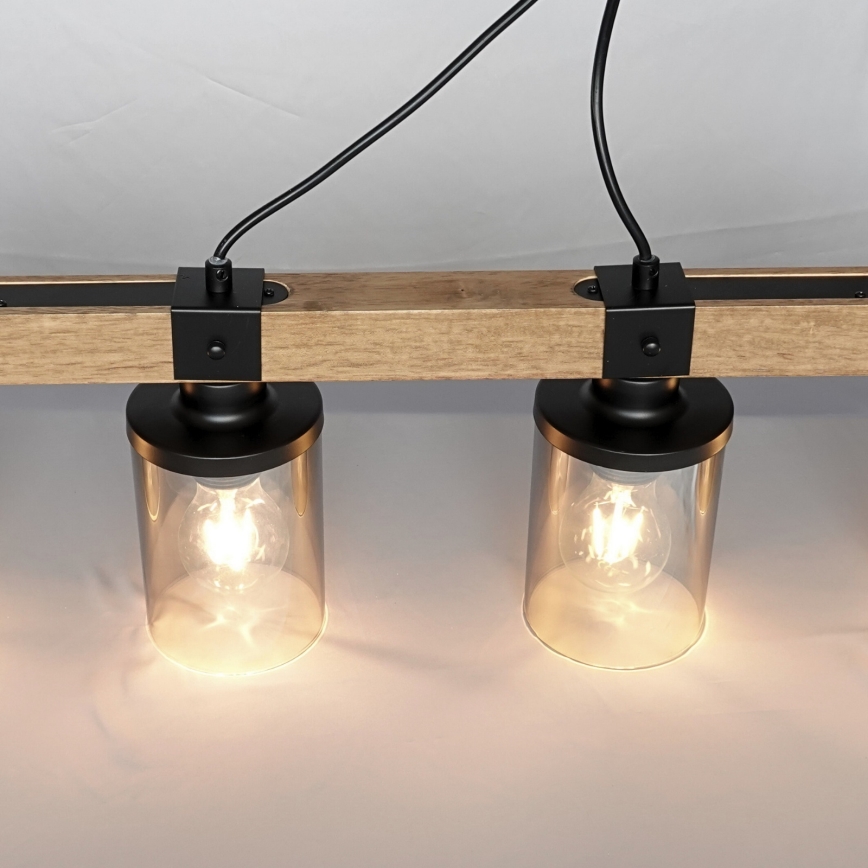 Brilagi - Luster na sajli VISTA 4xE27/60W/230V hrast