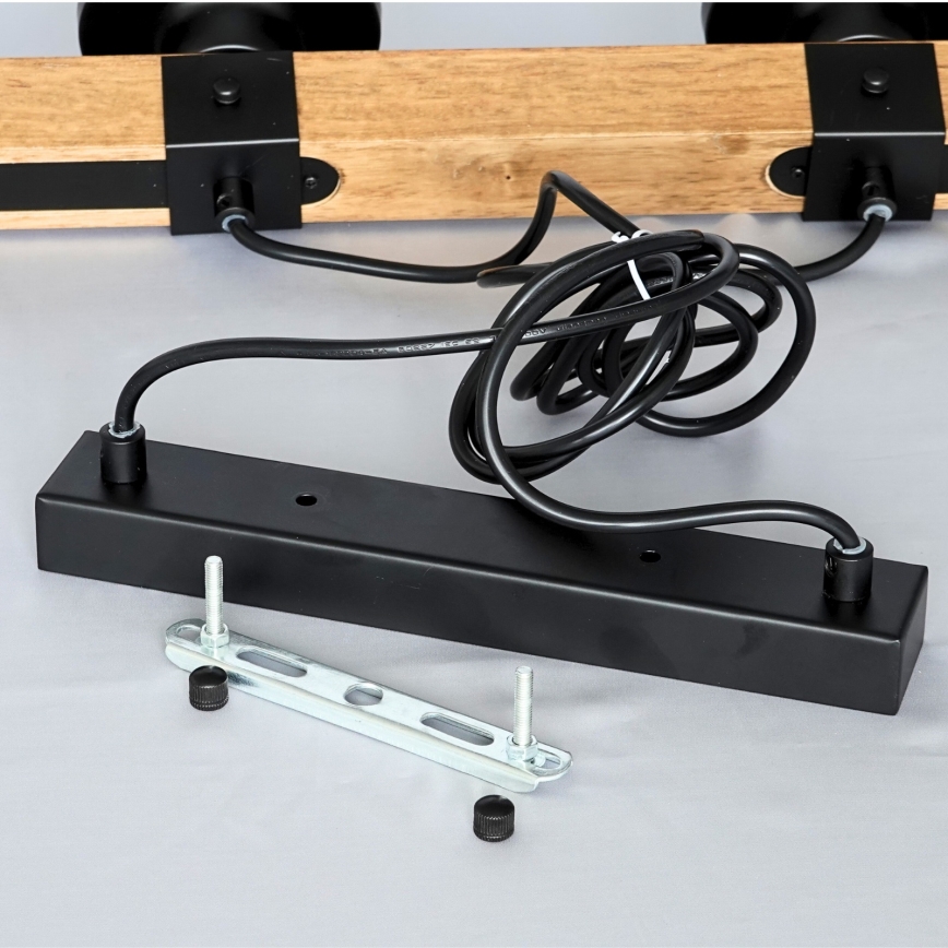 Brilagi - Luster na sajli VISTA 4xE27/60W/230V hrast