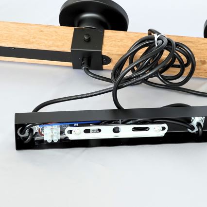 Brilagi - Luster na sajli VISTA 4xE27/60W/230V hrast