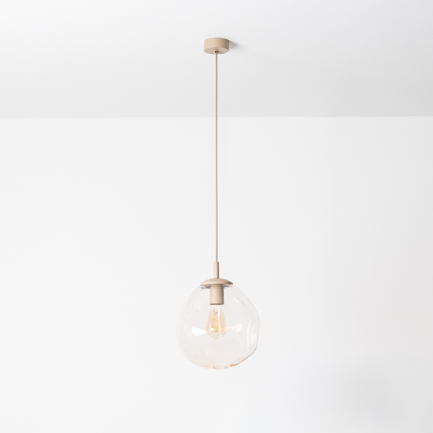 BRILAGI - Luster na sajli VULCANO 1xE27/15W/230V prečnik 25 cm bež/zadimljeno bež
