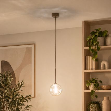 BRILAGI - Luster na sajli VULCANO 1xG9/8W/230V Ø 15 cm bež/zadimljeno bež