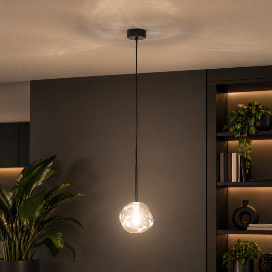 BRILAGI - Luster na sajli VULCANO 1xG9/8W/230V Ø 15 cm crna/zadimljena crna