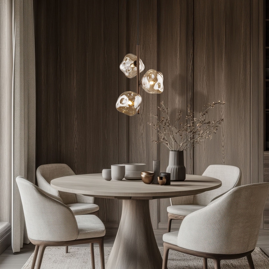 Brilagi - Luster na sajli VULCANO 3xG9/8W/230V braon/dimna bež