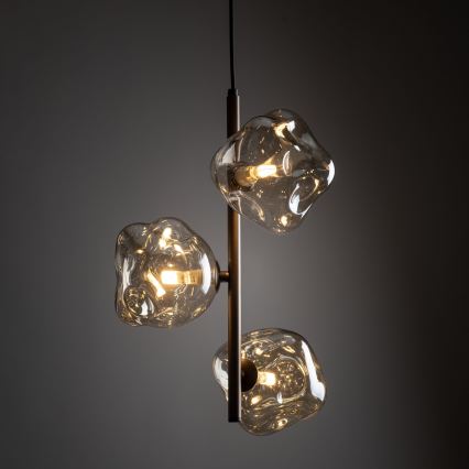 Brilagi - Luster na sajli VULCANO 3xG9/8W/230V braon/dimna bež