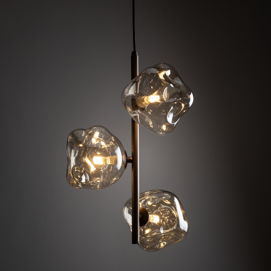 Brilagi - Luster na sajli VULCANO 3xG9/8W/230V braon/dimna bež