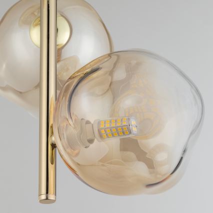 Brilagi - Luster na sajli VULCANO 3xG9/8W/230V zlatna/dimljasto bež