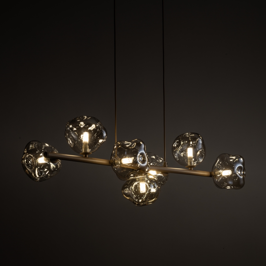 Brilagi - Luster na sajli VULCANO 7xG9/8W/230V bež/zadimljeno bež