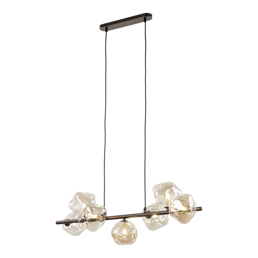 Brilagi - Luster na sajli VULCANO 7xG9/8W/230V braon/zadimljeno bež
