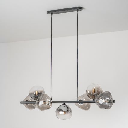 BRILAGI - Luster na sajli VULCANO 7xG9/8W/230V crna/zadimljena crna