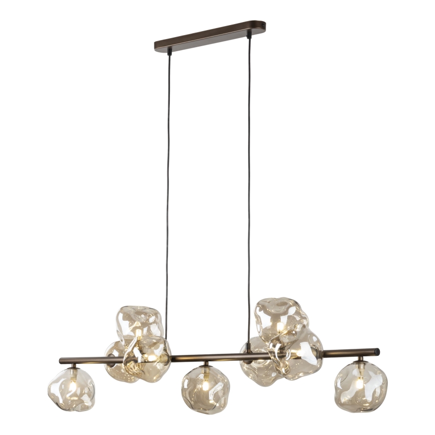 Brilagi - Luster na sajli VULCANO 9xG9/8W/230V braon/dimljeno bež