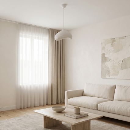 Brilagi - Luster na sajli WABI SABI 1xE27/40W/230V prečnik 30 cm bela
