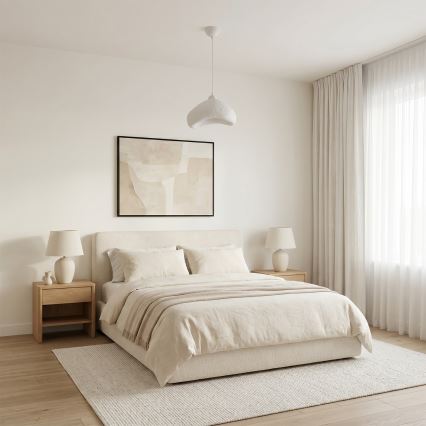 Brilagi - Luster na sajli WABI SABI 1xE27/40W/230V prečnik 30 cm bela