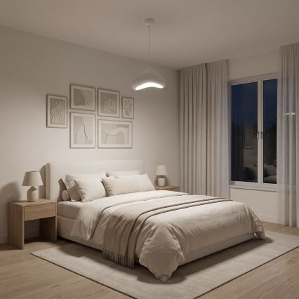 Brilagi - Luster na sajli WABI SABI 1xE27/40W/230V prečnik 30 cm bela