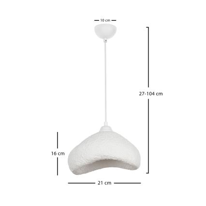 Brilagi - Luster na sajli WABI SABI 1xE27/40W/230V prečnik 30 cm bela
