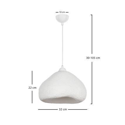 Brilagi - Luster na sajli WABI SABI 1xE27/40W/230V, prečnik 32 cm, bela
