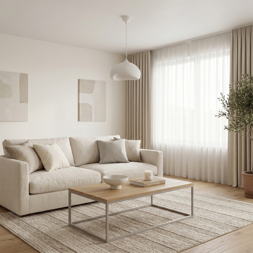 Brilagi - Luster na sajli WABI SABI 1xE27/40W/230V prečnik 32 cm beli