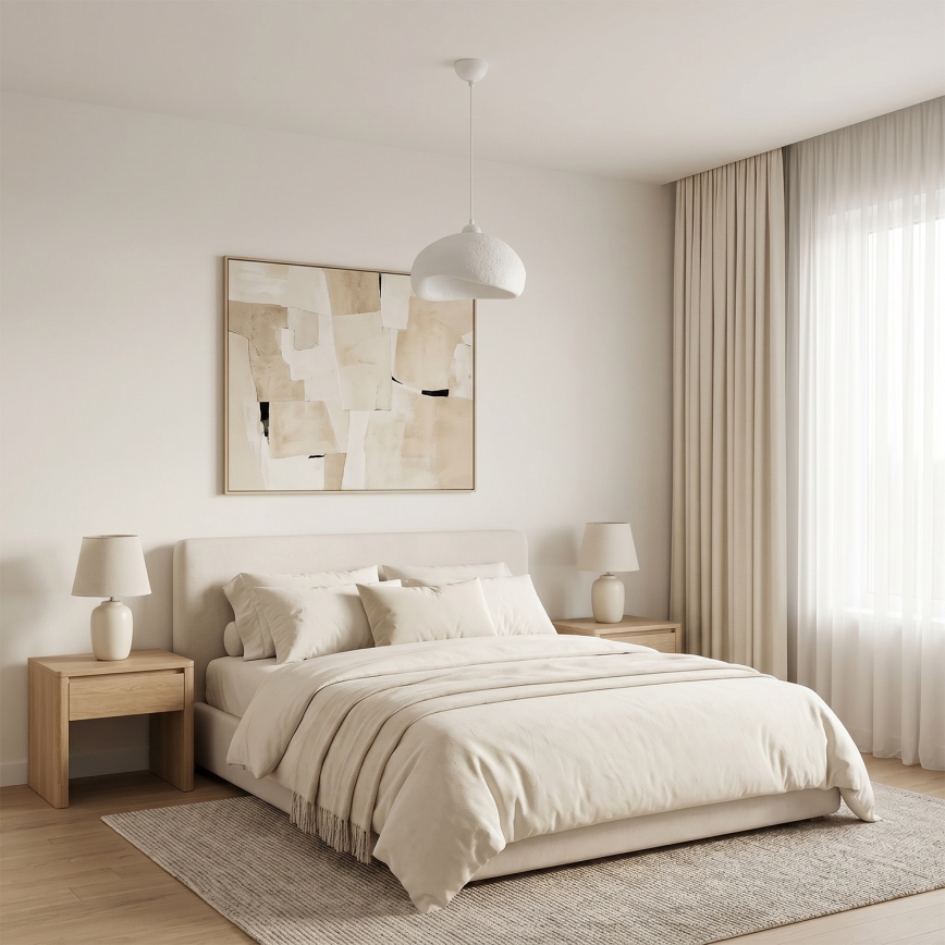 Brilagi - Luster na sajli WABI SABI 1xE27/40W/230V prečnik 32 cm beli