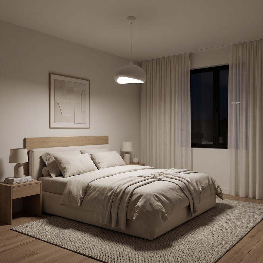 Brilagi - Luster na sajli WABI SABI 1xE27/40W/230V prečnik 32 cm beli