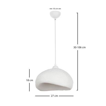 Brilagi - Luster na sajli WABI SABI 1xE27/40W/230V prečnik 32 cm beli
