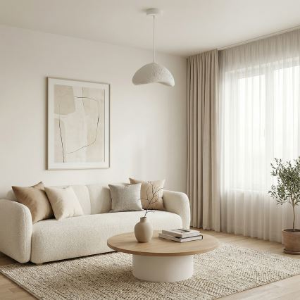 Brilagi - Luster na sajli WABI SABI 1xE27/40W/230V prečnik 33 cm bela