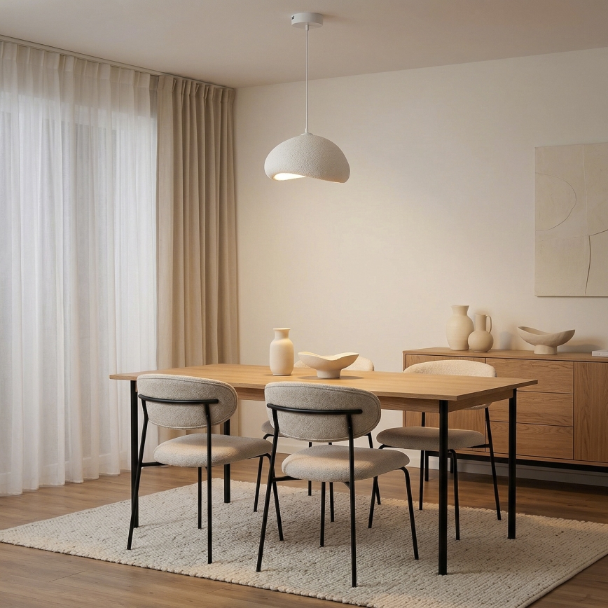 Brilagi - Luster na sajli WABI SABI 1xE27/40W/230V prečnik 33 cm bela