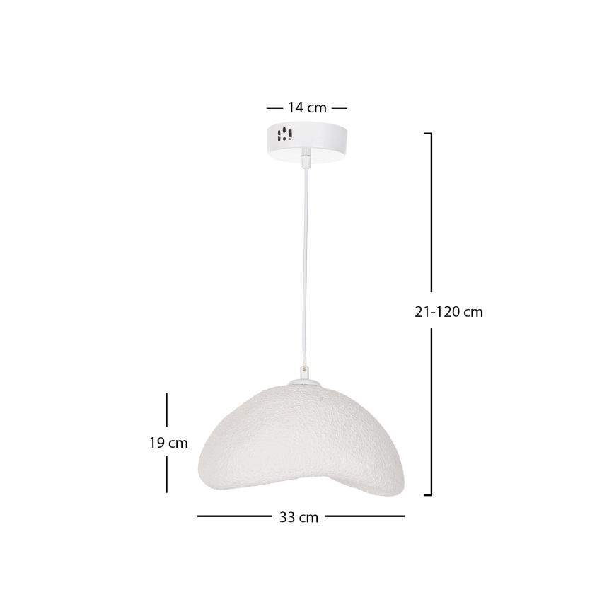 Brilagi - Luster na sajli WABI SABI 1xE27/40W/230V prečnik 33 cm bela