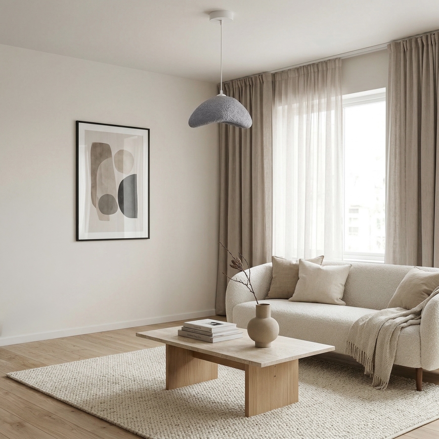 Brilagi - Luster na sajli WABI SABI 1xE27/40W/230V prečnik 33 cm siva