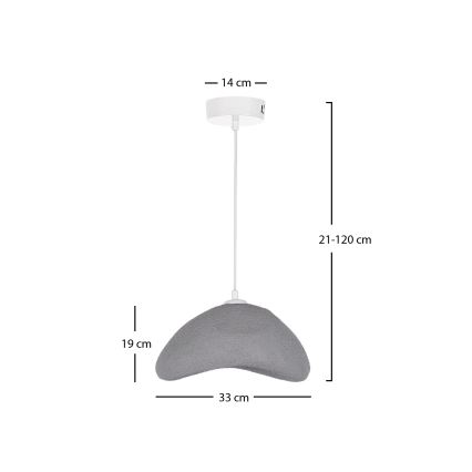 Brilagi - Luster na sajli WABI SABI 1xE27/40W/230V prečnik 33 cm siva